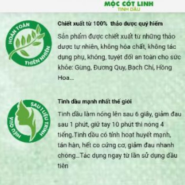 Tinh dầu xoa bóp giảm đau Mộc Cốt Linh