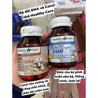 Bộ đôi CANXI MILK VÀ DHA Healthy Care Úc