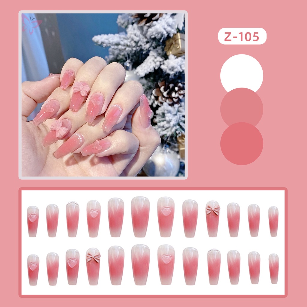 Set 24 Móng Tay Giả Trang Trí Thời Trang Cho Nữ