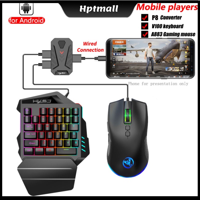 Bộ Chuyển Đổi Chuột Và Bàn Phím Có Dây P8 Dùng Chơi Game Và Bàn Phím Cho Android