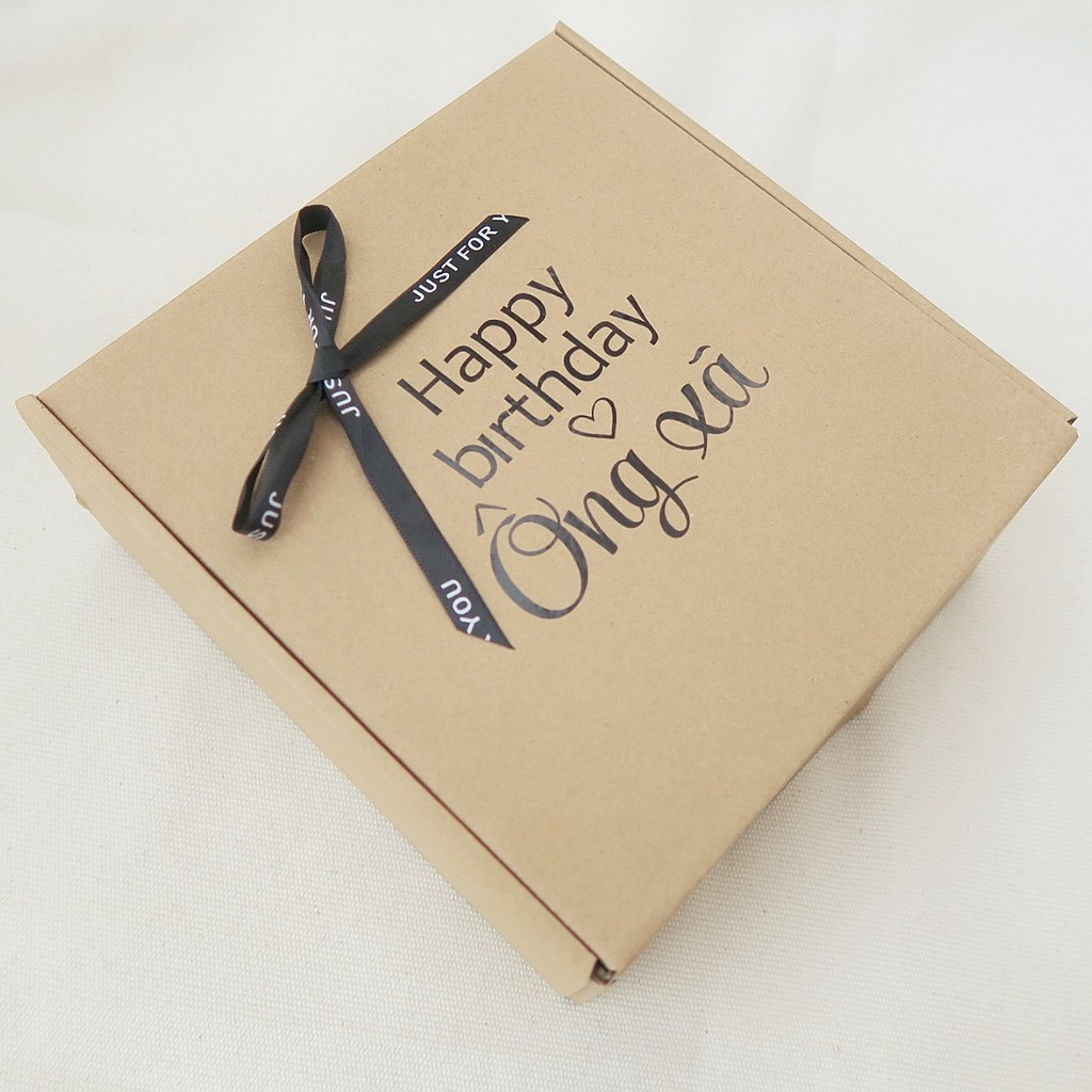 🎁 Hộp quà xếp giấy kraft có TÊN RIÊNG