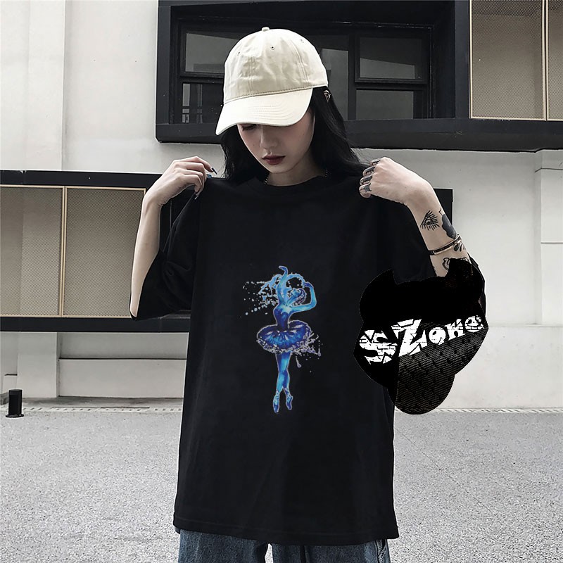 Áo Phông Nữ Cotton 100% In Hình 3D Cao Cấp Phong Cách - Áo Thun Gildan Nam Nữ Unisex Ngắn Tay Chất Mát Mùa Hè Szone PF33