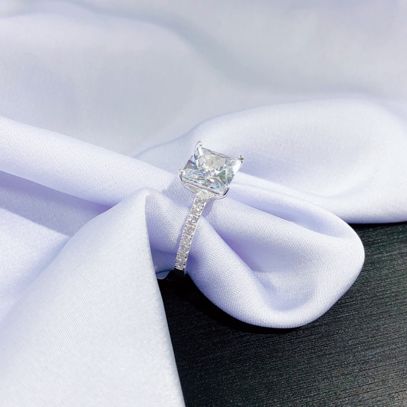 ✨nhẫn một hột vuông✨bạc 925 cao cấp✨