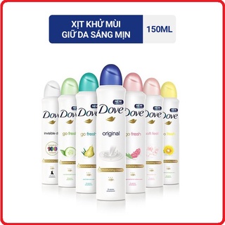 Xịt Khử Mùi Dove Dưỡng Da Sáng Mịn Dành Cho Nữ 150ml  Mẫu Mới