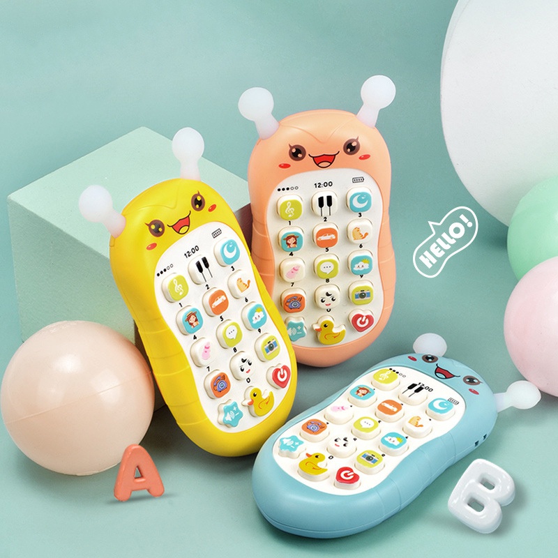Đồ chơi điện thoại di động hình chú ong bằng silicon đa năng giáo dục sớm cho bé