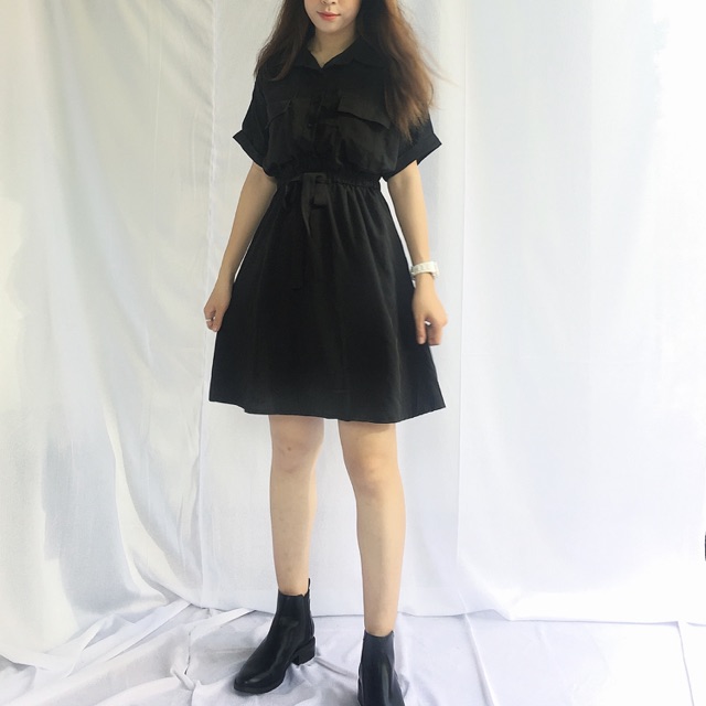 Đầm sơ mi trắng