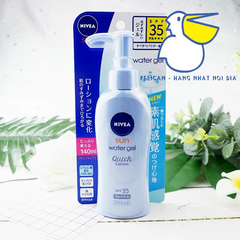 GEL chống nắng toàn thân Nivea Nhật Sun Protect Water Gel SPF 35 140ml