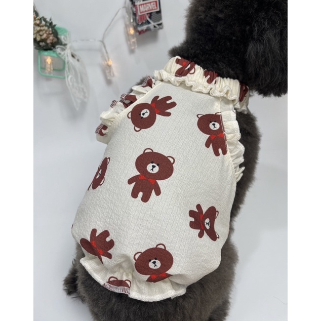 Áo thô xốp croptop cho chó mèo