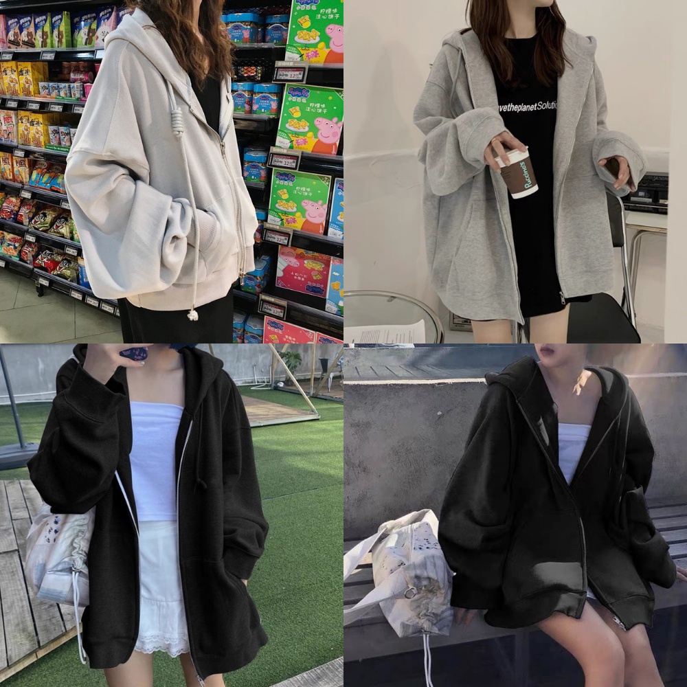 [ rẻ vô địch ] Áo Khoác Hoodie Chất Nỉ Ngoại Nữ 🌸FREESHIP🌸Áo khoác nỉ from rộng Unisex