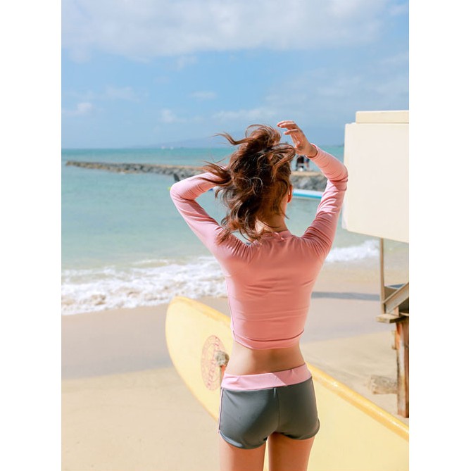 2 mảnh dài tay hồng ghi | BigBuy360 - bigbuy360.vn