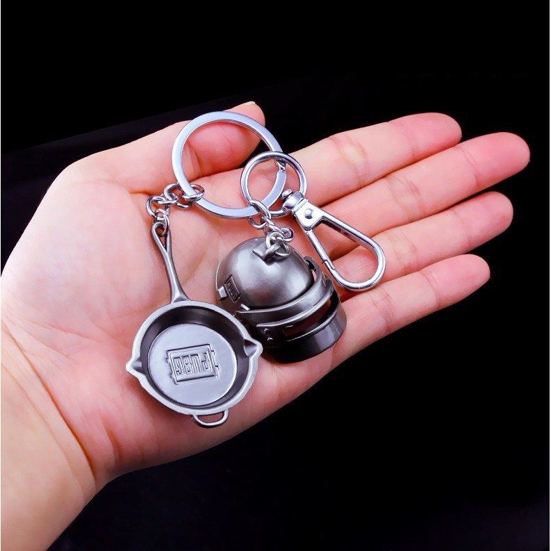 Móc Khóa PUBG - Combo Mũ 3 + Chảo