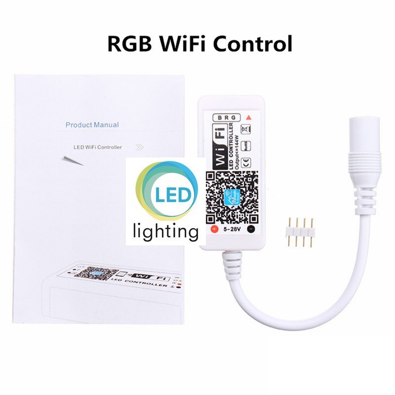 PHU KIEN Bộ điều khiển Mini Bluetooth / WIFI LED RGB / RGBW cho dây đèn LED 5050 3528
