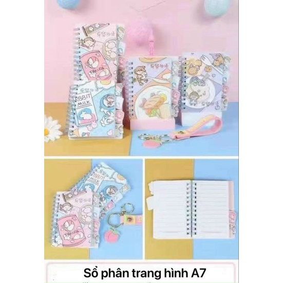 Sổ lò xo A7 kèm note phân trang