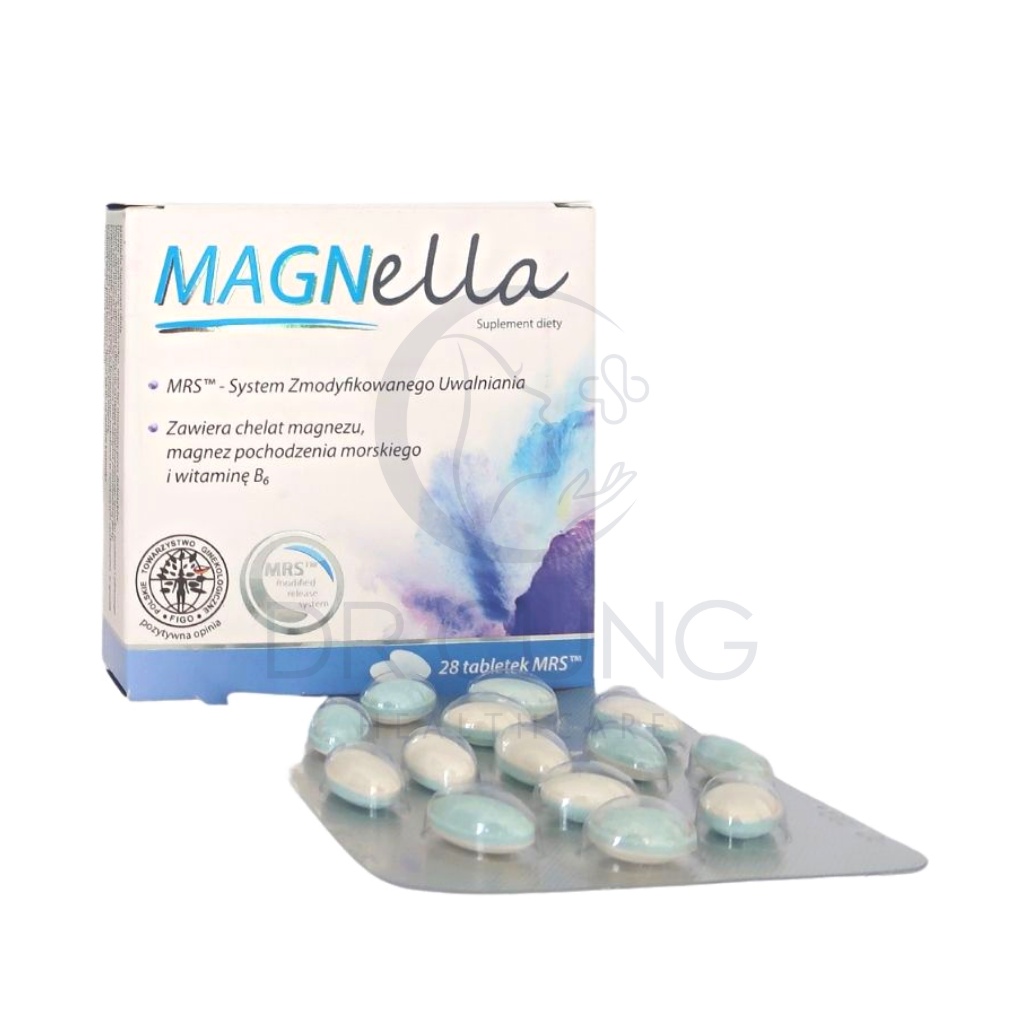 Bác Sĩ Cung Viên Uống Bổ Sung Magie Magnella - Vitamin B6, Vitamin Bầu, Bổ Thần Kinh, Đau Cơ, Chuột Rút (Hộp 28 Viên)