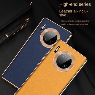 Ốp điện thoại da siêu mỏng chống sốc mạ điện bảo vệ ống kính máy ảnh cho huawei mate 40 pro+mate 30 pro mate 20 pro