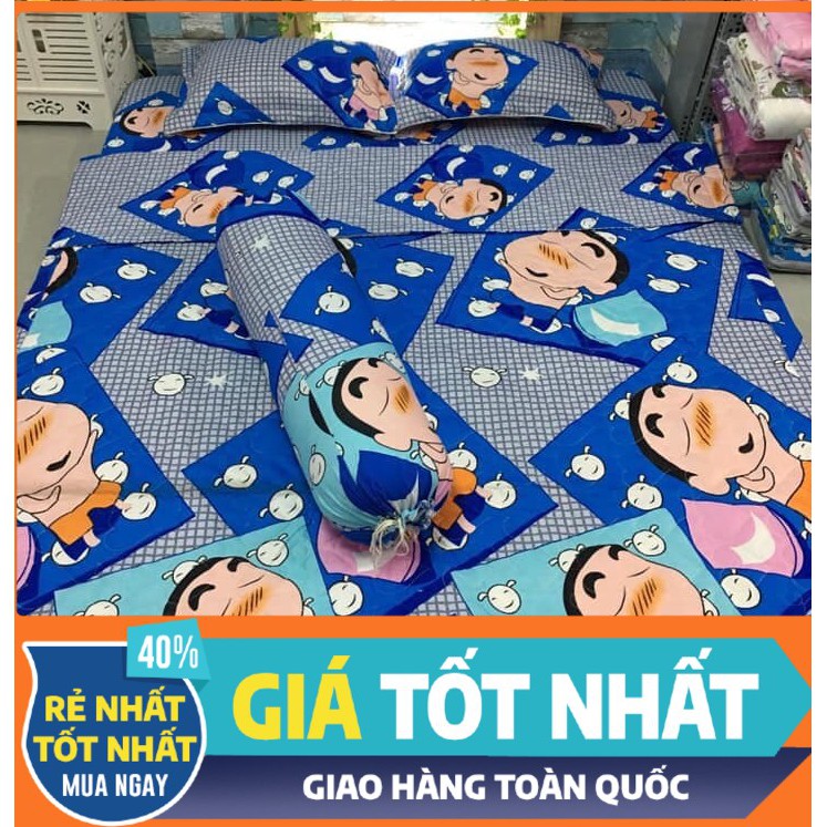 Set 1 drap 2 vỏ gối nằm mẫu cậu bé 1M4 1M6 1M8 HÀNG MỚI VỀ 2022