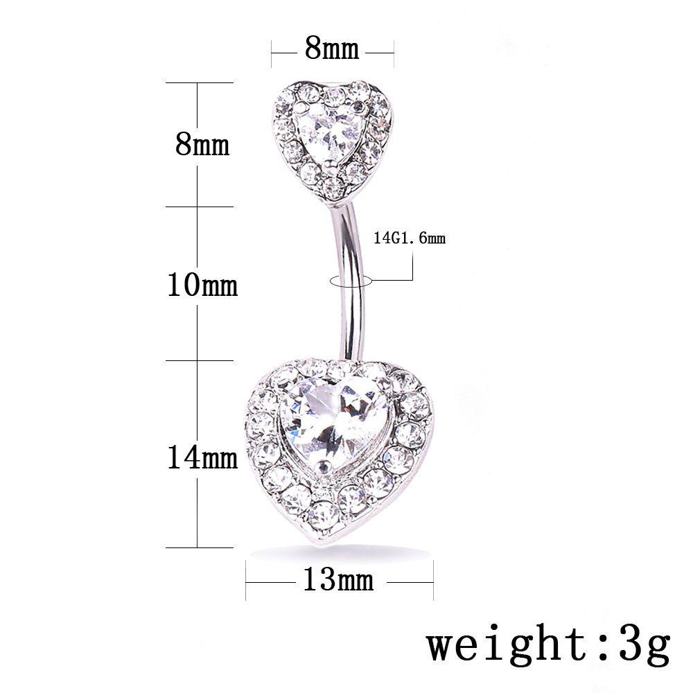 Nút Bụng MAXG Mới|Nhẫn Đính Đá Zircon Sang Trọng|Khuyên Xỏ Cơ Thể Thời Trang Cá Tính