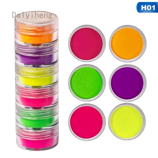 Set 6 Hộp Phấn Mắt Dalyiheng Sắc Tố Cao Màu Vàng / Xanh Lá / Đỏ / Xanh Dương