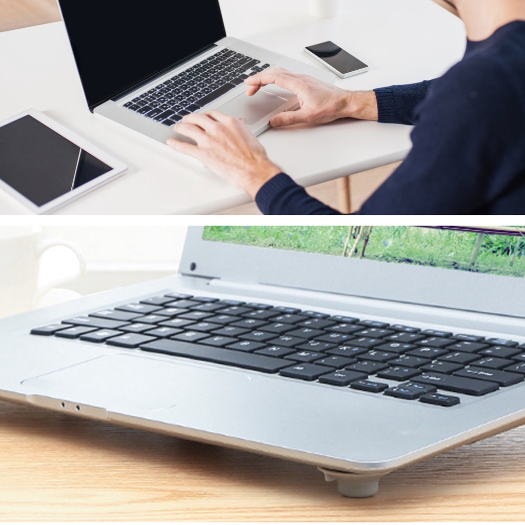 Set 4 Chân Đế Tản Nhiệt silicon kê chân laptop chống nóng tản nhiệt Cool Feet, nút cách nhiệt máy tính cho máy tính bảng/ máy tính xách tay