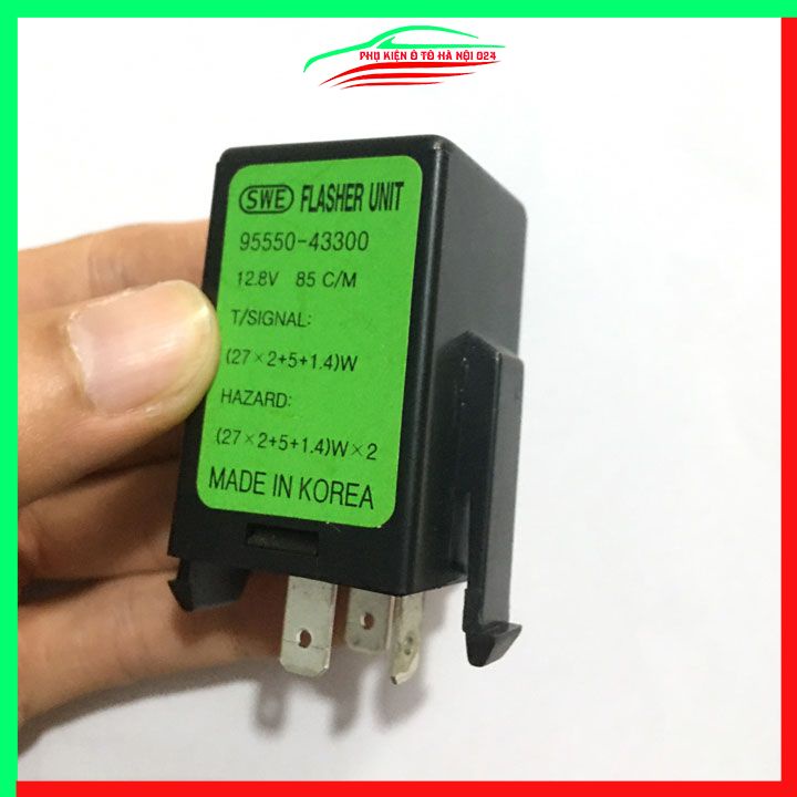 Rơ Le relay chớp xi nhan 3 chân SWE Hàng Made In Korea cho ô tô xe máy 12/24V