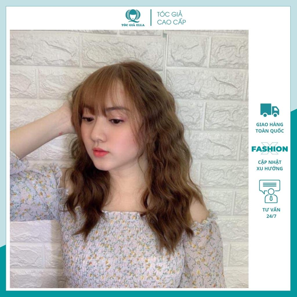Tóc giả chữ u ❤️FREESHIP❤️ Tóc giả kẹp u xoăn chục 40cm ku17