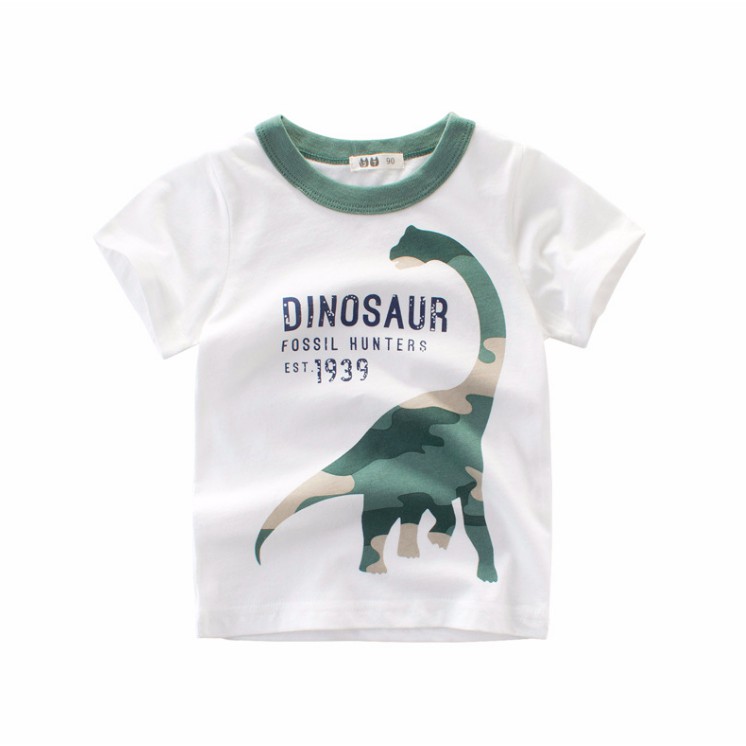 Áo bé trai áo thun cho bé in khủng long Dinosaur ngộ nghĩnh chất lượng dễ thương