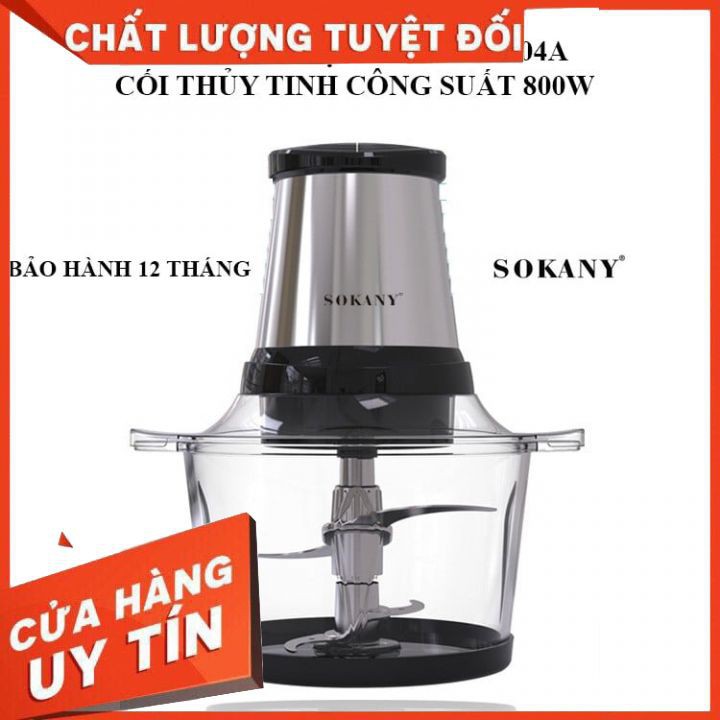 Máy xay đa năng Sokany 7004A - cối thủy tinh công suất 800W