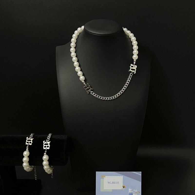 Vòng Cổ Choker Đính Ngọc Trai Giả Hình Trái Tim Sang Trọng Thanh Lịch Dành Cho Nữ