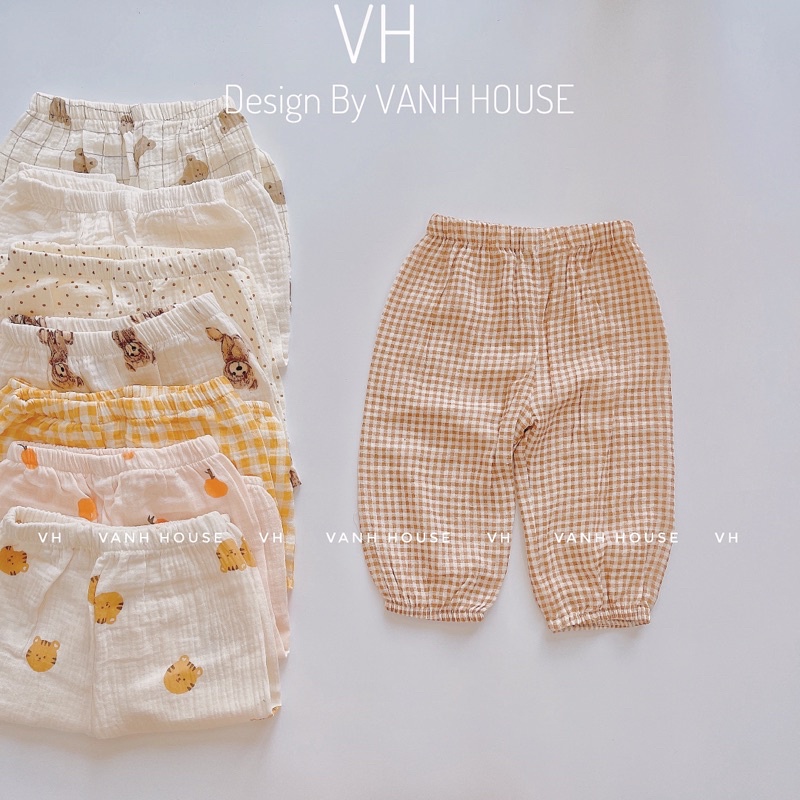 Quần bom xô muslin cao cấp mềm mịn cho bé yêu, chất liệu xô mềm, mát
