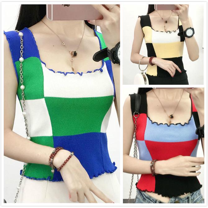 Áo thun gân tay dài cổ lọ hoạ tiết kẻ sọc chất liệu co giãn