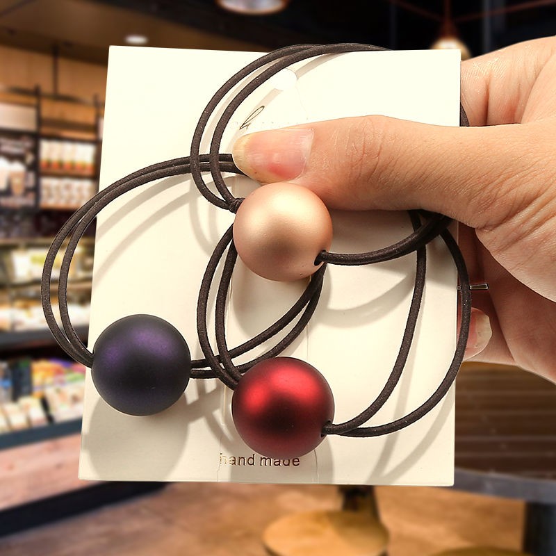 Kẹp tóc phối quả bóng lớn phong cách Hàn Quốc xinh xắn cho nữ