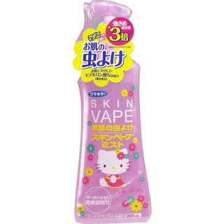 Xịt chống muỗi Skin Vape Hello Kitty màu hồng 200ml của Nhật cho bé