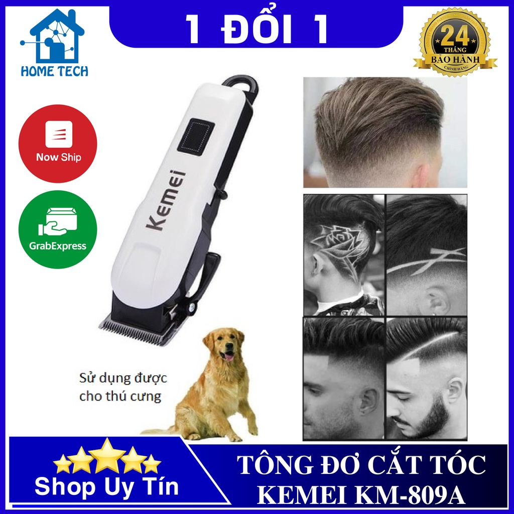 Tông Đơ Cắt Tóc Chuyên Nghiệp không dây KEMEI KM-809A (quà tặng bộ kéo) - Máy hớt tóc, máy cạo râu