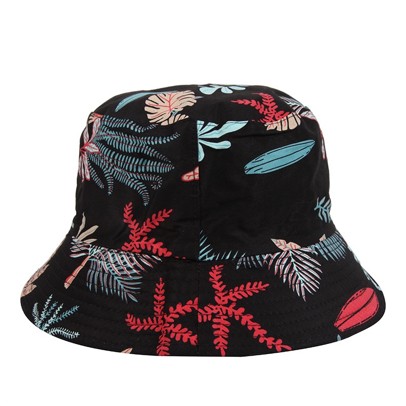 Nón Bucket Chống Nắng Vành Rộng Bằng Vải Cotton In Họa Tiết Hoa Phong Cách Mới Dành Cho Nam Nữ