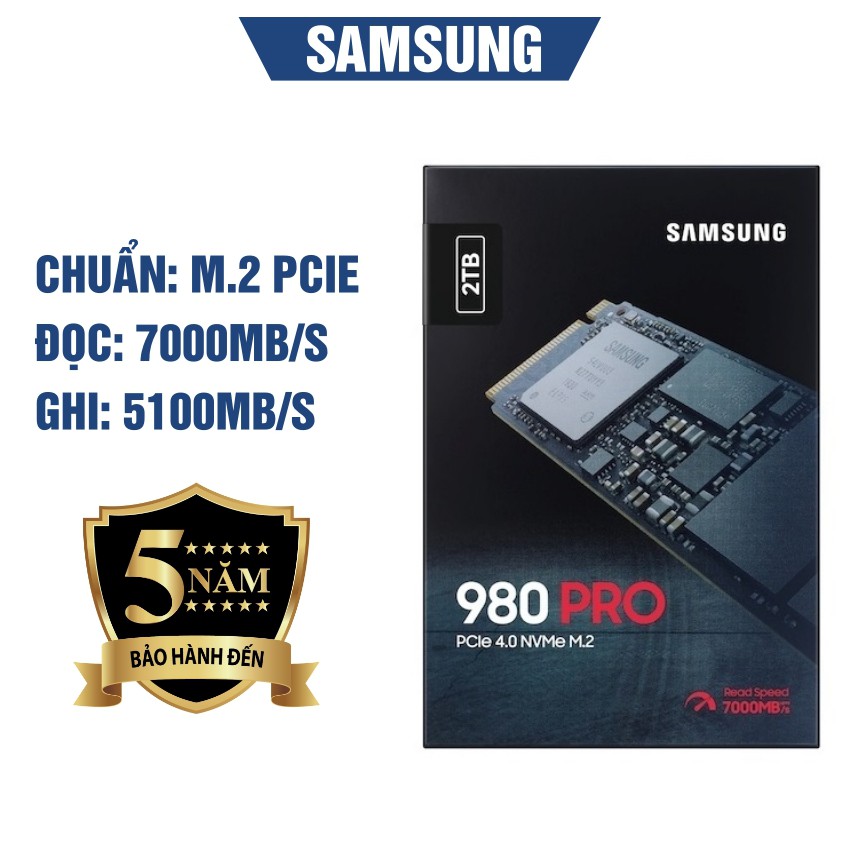 [Mã ELMALL7 giảm 7% đơn 5TR] Ổ cứng SSD Samsung 980 PRO 2TB NVMe