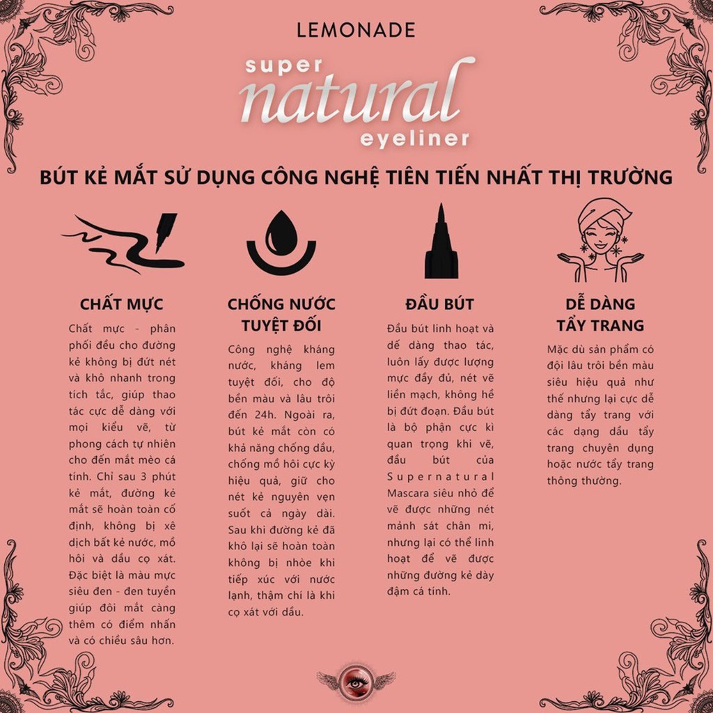 Bút Kẻ Mắt Sắc Mảnh Lemonade SuperNatural Eyeliner Chống Nước, Kháng Lem, Bền Màu 1g | BigBuy360 - bigbuy360.vn