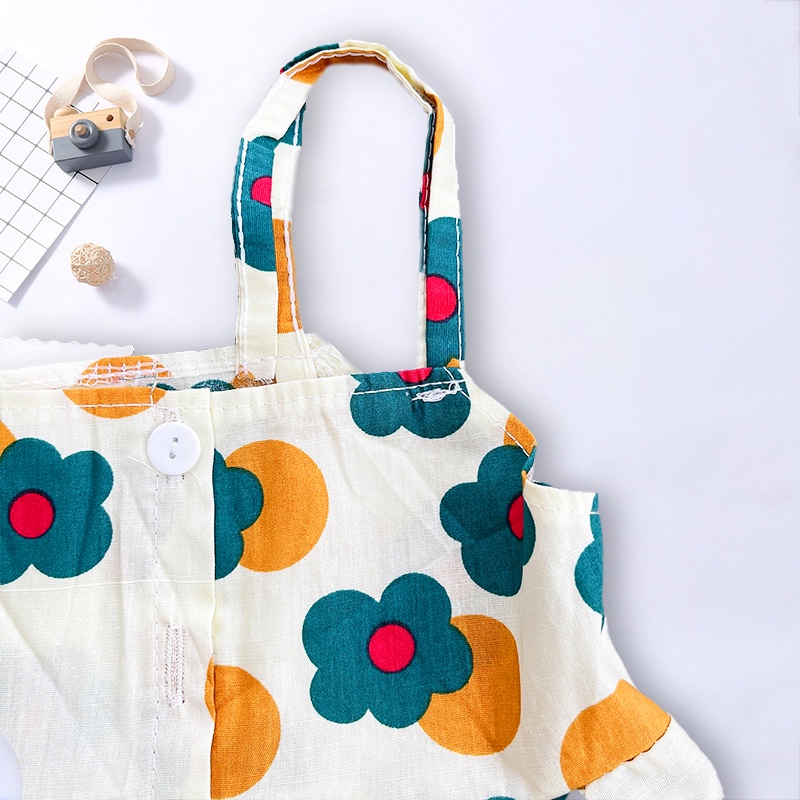 Váy cho bé gái, Váy 2 dây cho bé 6-22kg chất thô mềm dáng xòe phối cúc cài xinh xắn Baby-S – SD086