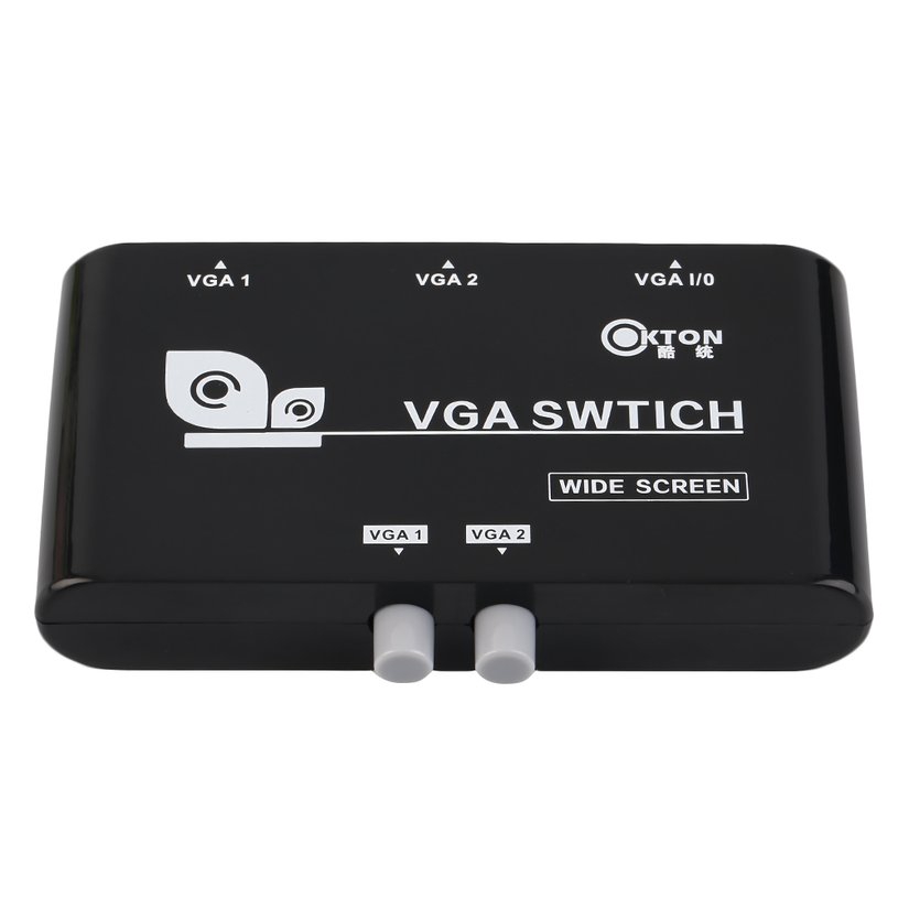 Hộp chuyển đổi công tắc chọn chia sẻ VGA/SVGA 2 trong 1 cho LCD PC