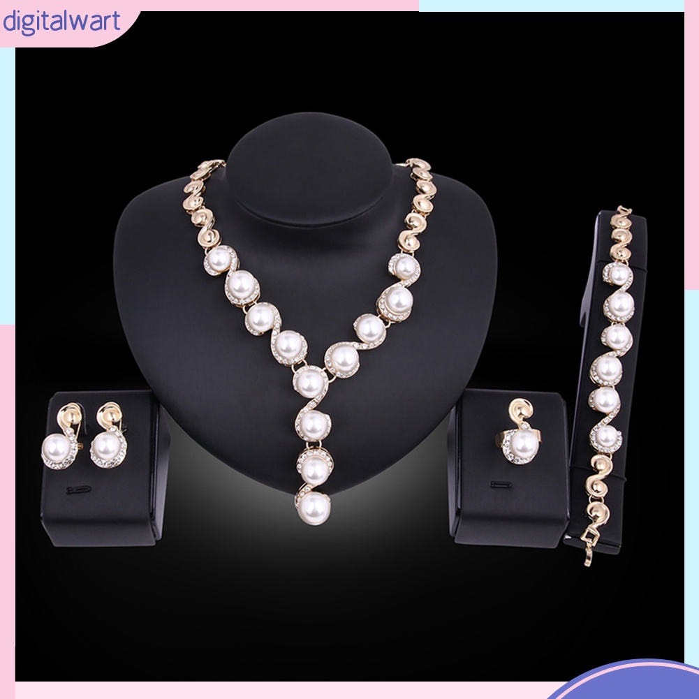 Set trang sức trang trí ngọc trai nhân tạo sành điệu hợp thời trang cho nữ