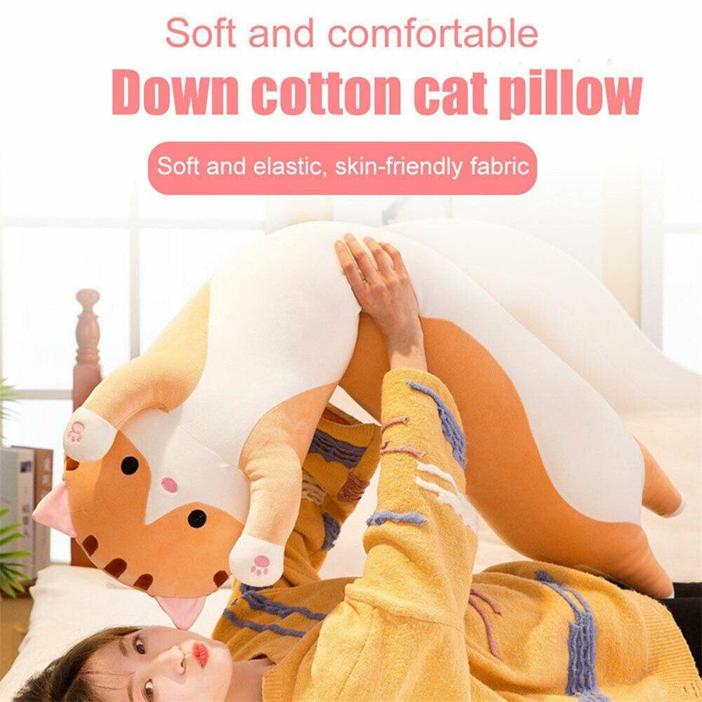 Gối Ngủ Nhồi Bông Cotton Mềm Mại Hình Thú Dễ Thương Trang Trí Nhà Cửa / Văn Phòng