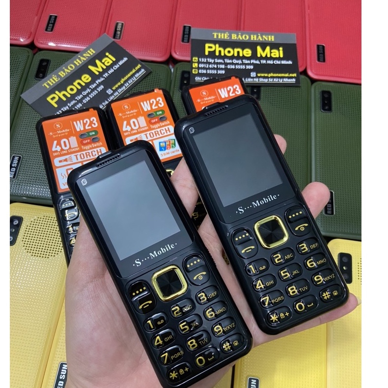Điện Thoại 03 sim 03 sóng Pin Trâu 2500MAH Chính Hãng Smobile W23 Bảo Hành 12 Tháng