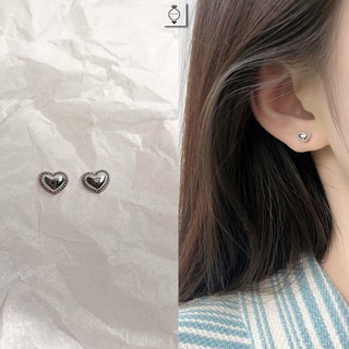  Bông tai trái tim bạc ý 925 nữ tình yêu hoa tai