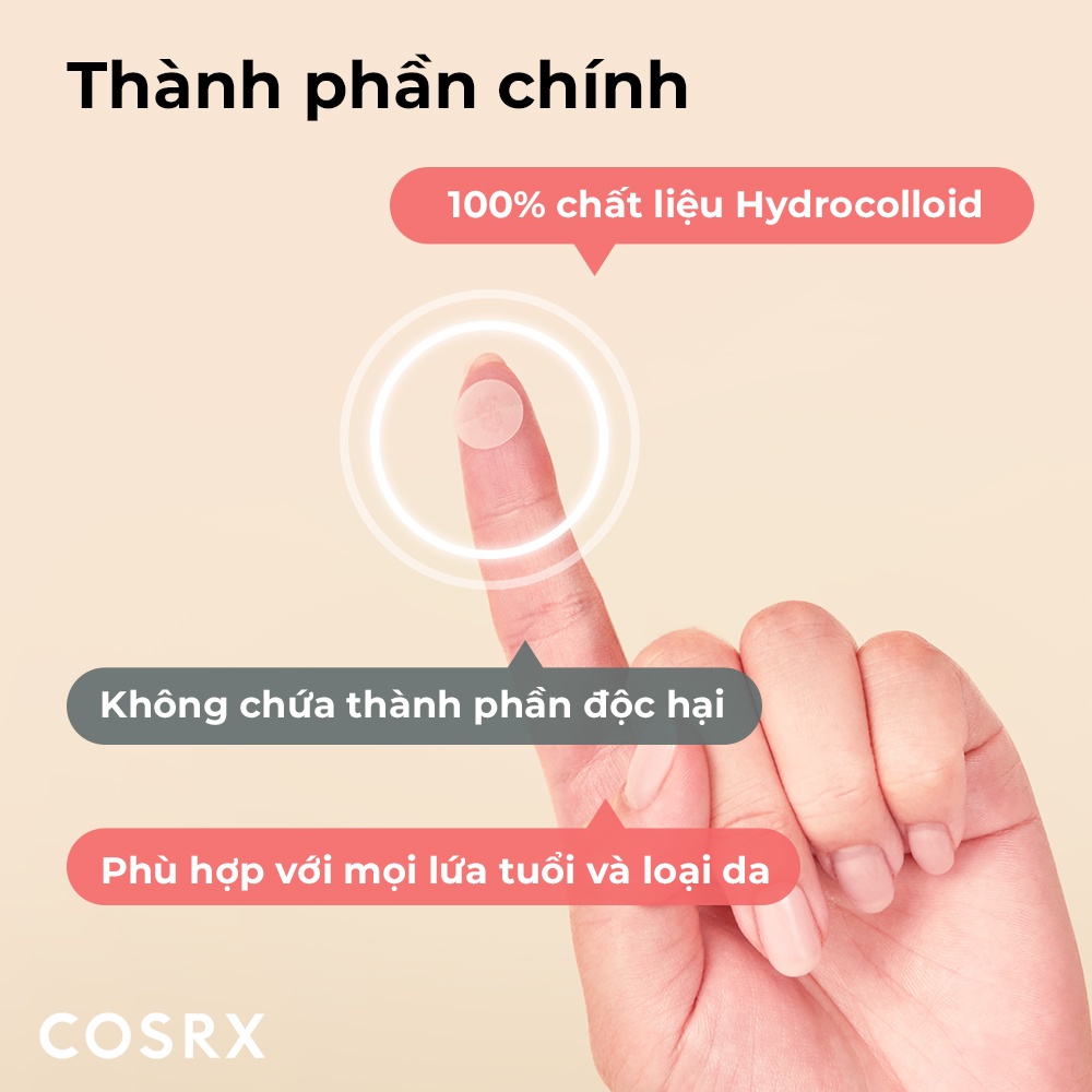 Gói 90 miếng dán mụn COSRX đơn giản dễ sử dụng