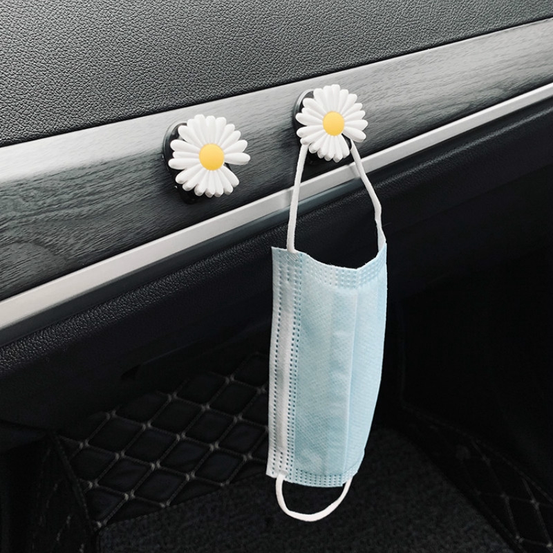 Móc Treo Dây Cáp Tai Nghe / Chìa Khóa / Túi Mua Sắm Bằng Nhựa Hình Mickey Minnie Doraemon Tự Dính Thông Dụng Dành Cho Xe Hơi