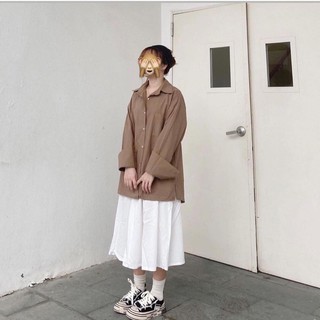 Áo sơ mi thô xẻ tà