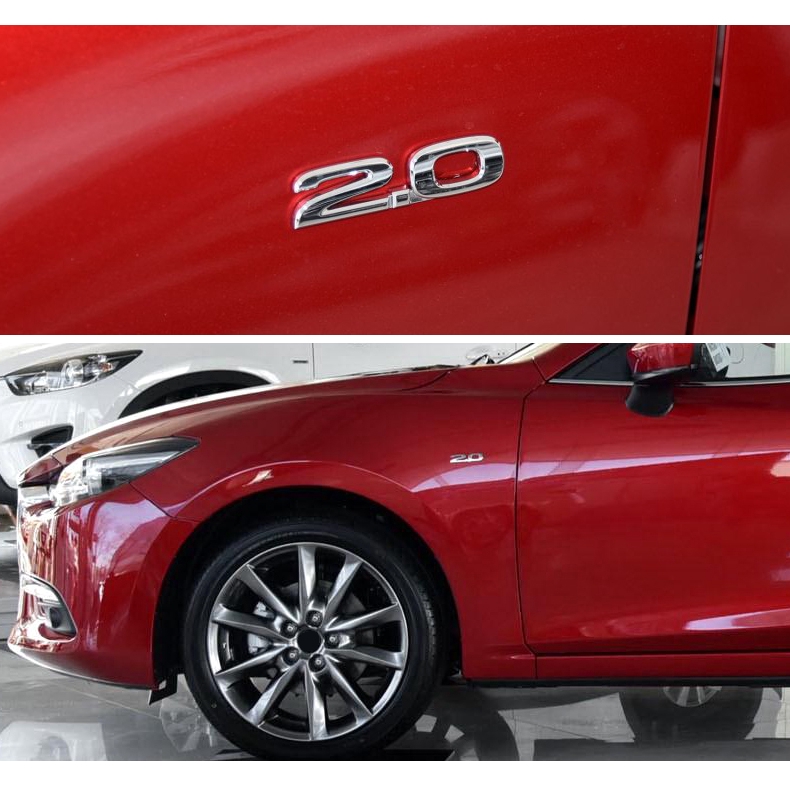 ❤Miếng Dán Trang Trí Xe Hơi Bằng Kim Loại❤Miếng Dán logo mazda 2.0 2.5 Awg mazda cx4 cx5 cx7 Bằng Kim Loại