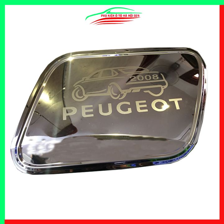Ốp nắp xăng Peugeot 2008 đời 2020-2023 mạ crom bảo vệ chống trầy trang trí ô tô