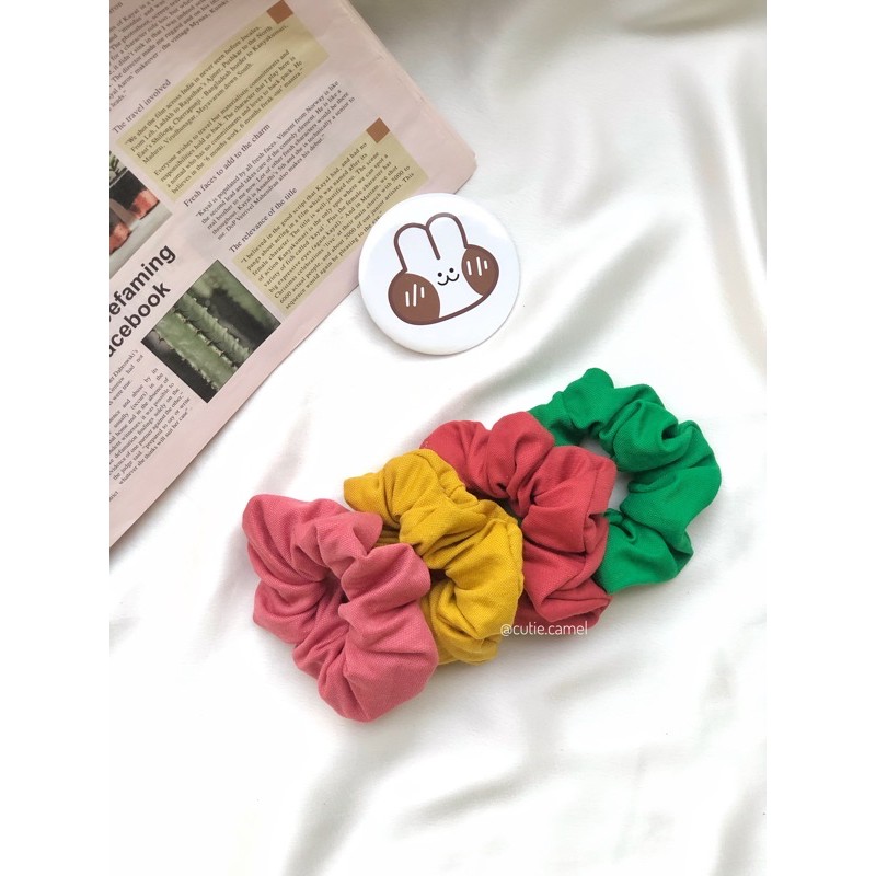 Scrunchies Bảng Màu Trơn