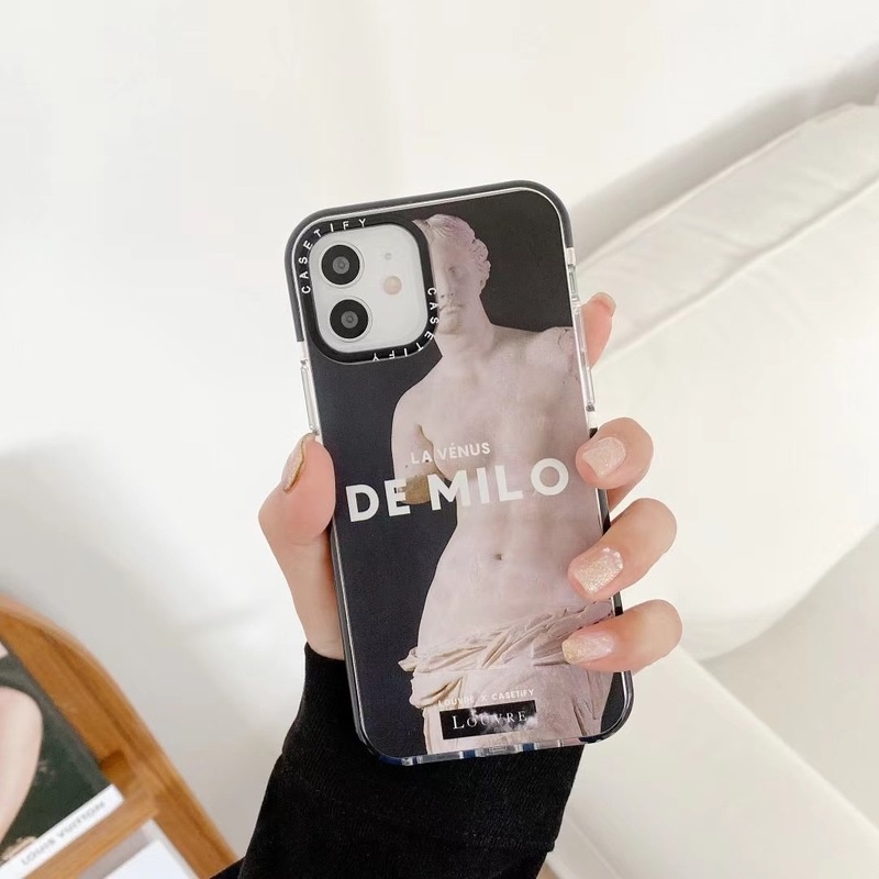 Ốp điện thoại tranh sơn dầu Mona Lisa ins retro cho iPhone 11 Pro Max X XS MAX XR SE2 iPhone 6 6s 7 8 Plus 12 Pro Max