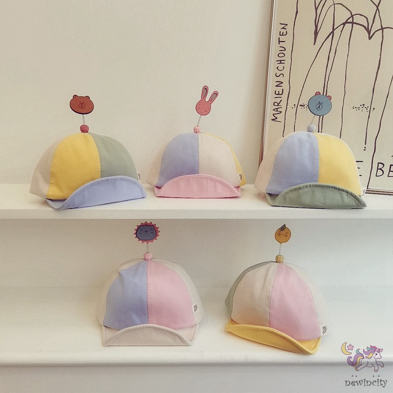 Mũ Lưỡi Trai Trẻ Em Phối Màu Đáng Yêu Thời Trang Phong Cách Hàn Quốc